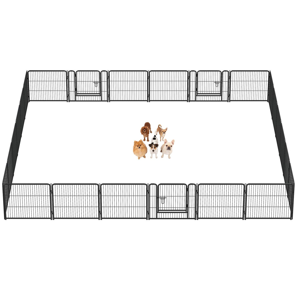 DUMOS Dog Playpen 24 Inch 8 Panels Indoor Outdoor Metal Pet Fence