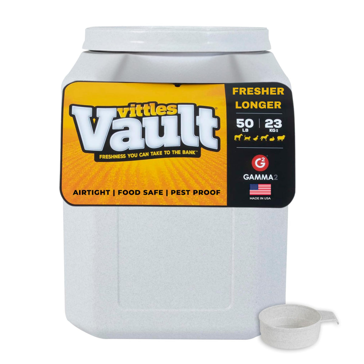 Vittles Vault Vittles Vault Pawprint Food Storage Container + Scoop, 25lbs