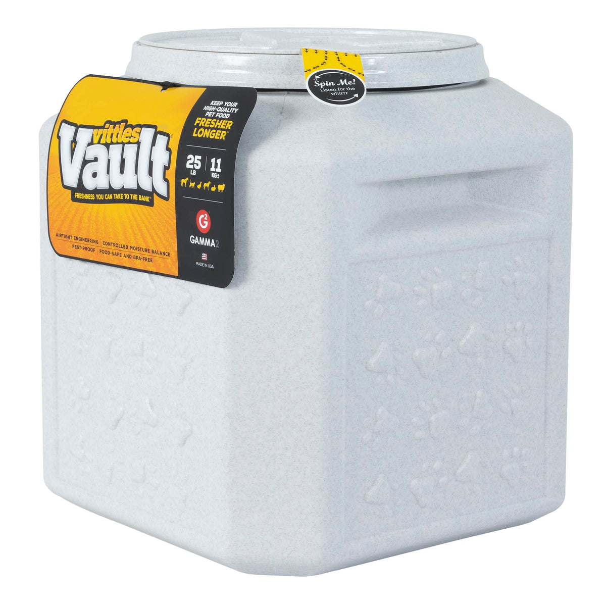Vittles Vault Vittles Vault Pawprint Food Storage Container + Scoop, 25lbs
