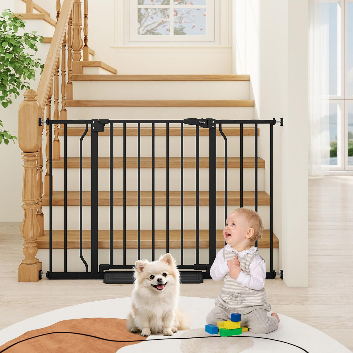 29"-45" Baby Gate for Stairs & Doorways, Auto Close Dog Gate Indoor