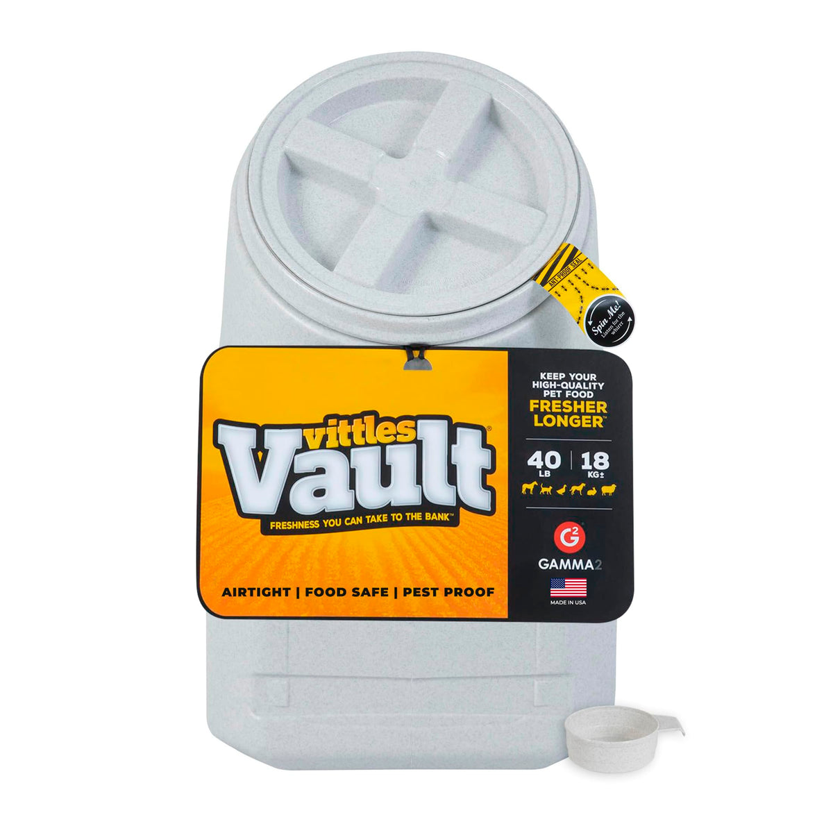 Vittles Vault Vittles Vault Pawprint Food Storage Container + Scoop, 25lbs