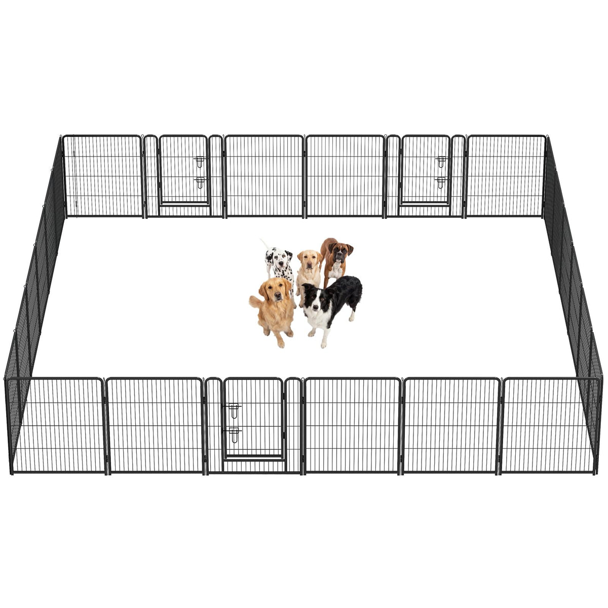 DUMOS Dog Playpen 24 Inch 8 Panels Indoor Outdoor Metal Pet Fence