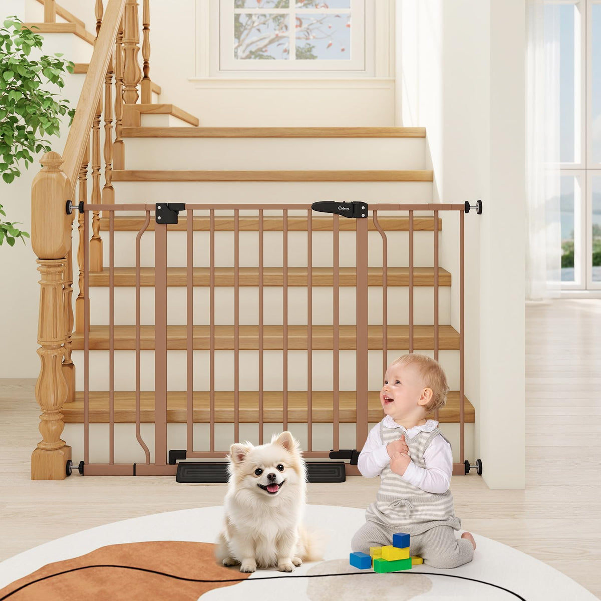 29"-45" Baby Gate for Stairs & Doorways, Auto Close Dog Gate Indoor
