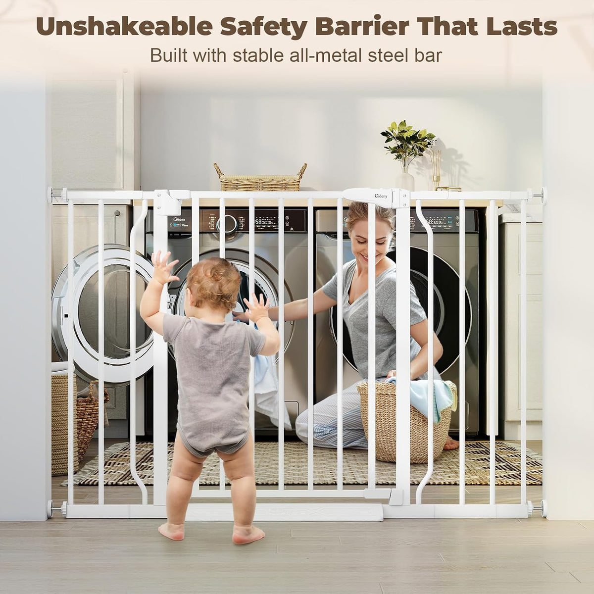 29"-45" Baby Gate for Stairs & Doorways, Auto Close Dog Gate Indoor