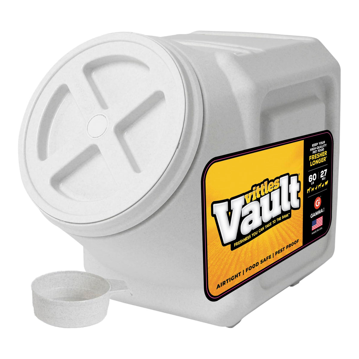 Vittles Vault Vittles Vault Pawprint Food Storage Container + Scoop, 25lbs