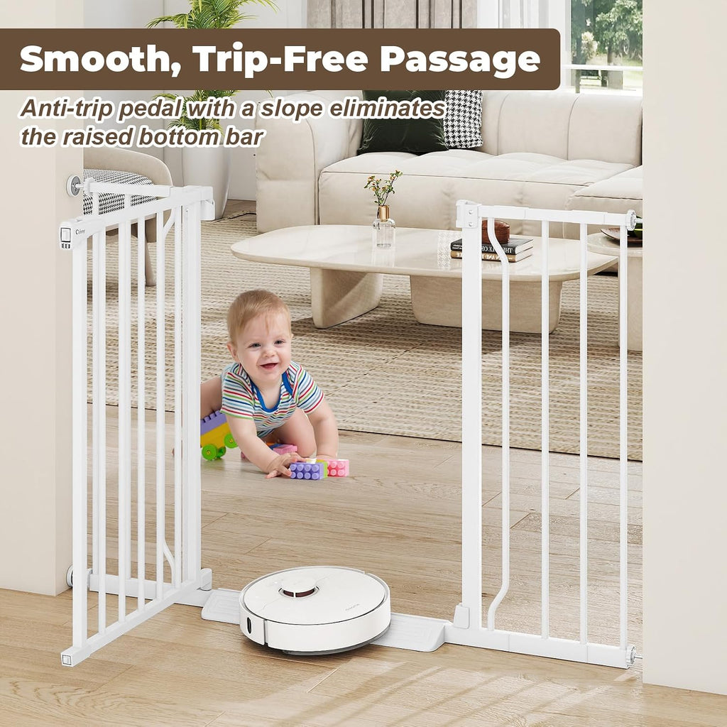 29"-45" Baby Gate for Stairs & Doorways, Auto Close Dog Gate Indoor