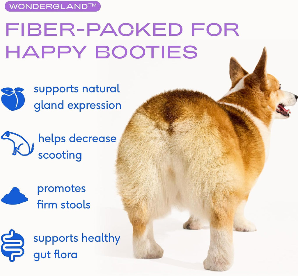 Native Pet WonderGland - Dog Anal Gland Supplement - Promotes Firm Stools, Natural Gland Expression to Help Reduce Scooting - Fiber Food Topper with Miscanthus Grass, Pumpkin & Probiotics - 60 Scoops