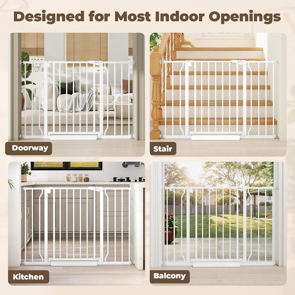 29"-45" Baby Gate for Stairs & Doorways, Auto Close Dog Gate Indoor