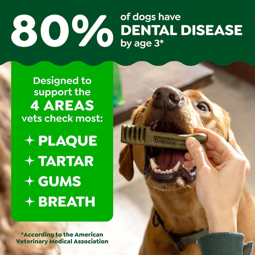 Greenies Large Natural Dental Dog Treats, Original Flavor, 24 Count