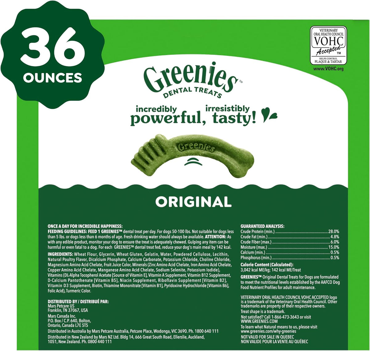 Greenies Large Natural Dental Dog Treats, Original Flavor, 24 Count